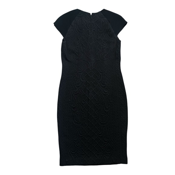 Tory Burch Black Kiersten Midi Dress‎ Size S Retail $395 - Picture 3 of 5